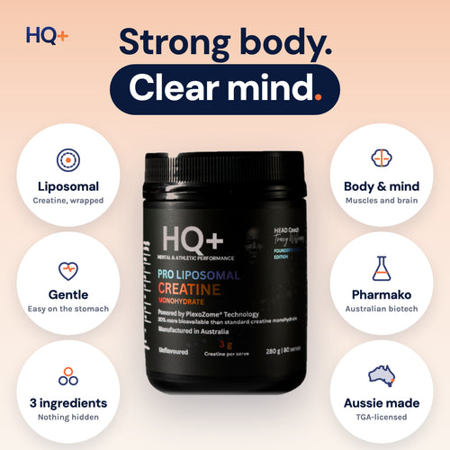 HQ+ Pro Liposomal Creatine Monohydrate Supports Mental & Physical Performance